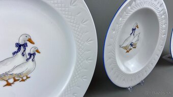 Tanierová súprava pre 6 osôb husi, modrá linka - 2