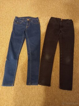 Dievčenské rifle + elasťáky veľ.140 balík 4 ks - 2