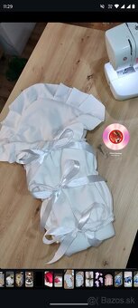 Biele zavinovačky nové handmade na krst - 2