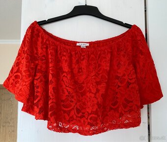 Červený croptop - 2