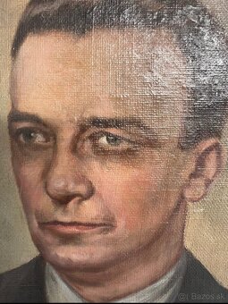 Rucne malovany original stary obrazok muza - 2