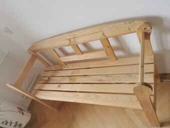 Drevená záhradná lavica z borovice - 2