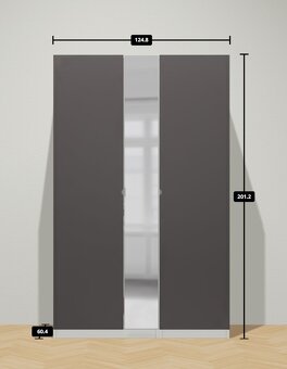Predám šatníkovú skriňu IKEA PAX 125cm x 201cm x 60cm - 2