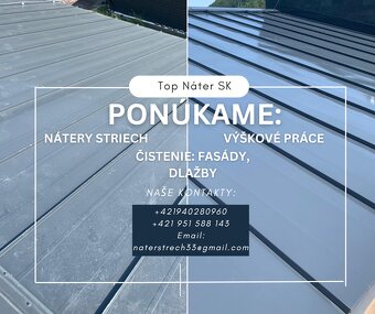 ✔️✔️NÁTERY STRIECH✔️MAĽOVANIE STRECH / NATERANIE / ČISTENIE - 2