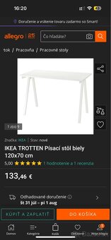 Ikea kancelársky stôl TROTEN - 2