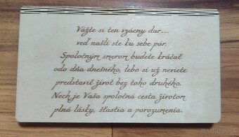 Drevená darčeková obálka Prvý milión pre novomanželov - 2