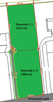Lukratívny POZEMOK  č. 2 na RD, 1496 m2, Partizánske - 2