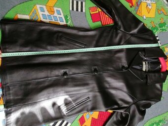 Kožený predĺženy kabát - 2