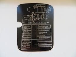 Výrobní štítek ciferník tachometru mazáci plán K750 MB750 - 2