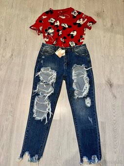 missguided stylove roztrhane dzinsy-rifle s visackou - 2
