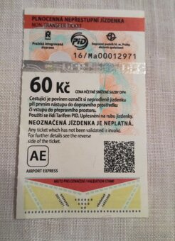 Lístky z parížskeho metra a z linky na letisko v Prahe - 2