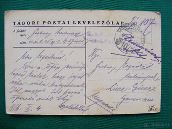 vojenská pohľadnica z roku 1916 - 2