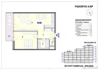 2-izbový byt C4-B3 v Bytovom komplexe Ipeľská - 2
