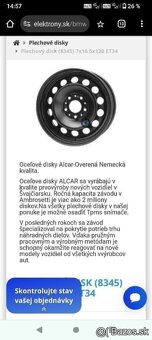 predam 1 disk,plechove koleso Alcar 8345 na BMW rozmer 5x120 - 2