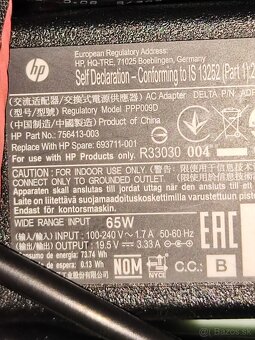 Nabíjačka originál hp (65w) - 2