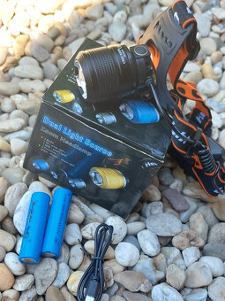 Led čelovka na 2x aku - 2