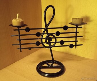 Retro kovový svietnik - 2