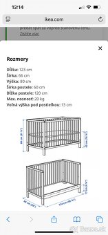Detská postieľka komplet set; všetko IKEA - 2