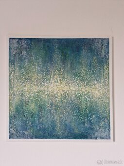 Abstraktný obraz štrukturovaný 60x60 cm L - 2