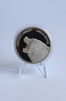 Strieborná minca 3,33 EUR Medveď hnedý - 2