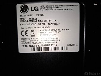 Predám televízor LG Model 50PY2R - 2