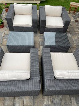 Záhradné ratanové sedenie, lounge set - 2