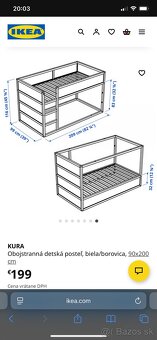 Poschodova postel Ikea KURA - 2