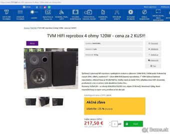 -- Predám nové reproduktory Tesla /TVM -- - 2