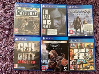 PS4 pro 1 TB + nový ovládač + headset gold + 6 hier - 2