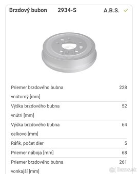 Bubnové brzdy Dacia Duster 2010+ - 2