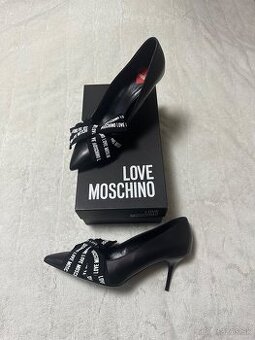 Kožené lodičky s mašľou zn. Love Moschino originál - 2