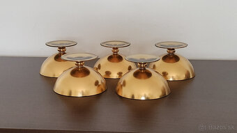 Retro zlatené poháre na zmrzlinu/dezert (5 ks) - 2