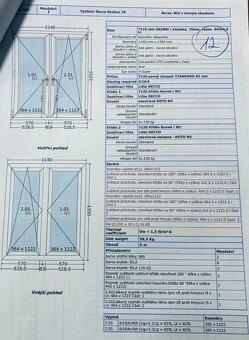 Plastové okno 1140 x 1350 mm - 2
