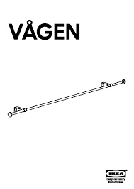 IKEA Vågen - tyč na záclony. 2m - 2