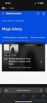 Kendrick Lamar & SZA Grand National Tour Varšava - 2