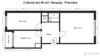 Stredový 2 izbový byt s logiou a výhľadom,NECPALY Gazdovská - 2