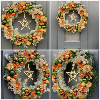 Vianočný veniec na dvere vianočná dekorácia Venček - 2