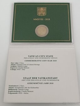 Vatikán 2018 Heritage , 2€ euro - 2