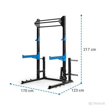 Predám mohutný Half Rack s hrazdou a landmine - 2