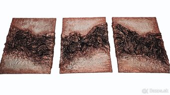 Handmade 3D trojobraz  - medená farba - 2