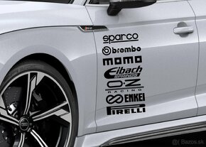 Rezané nálepky, polepy sponsoring v rôznych farbách farbach - 2