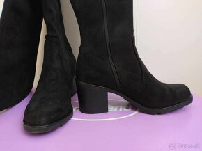 Dámske čierne čižmy nad kolená Graceland (Deichmann) - 2
