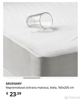 GRUSNARV vodeodolný chránič na matrac 160x200 - 2