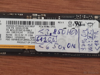 512 GB SSD SAMSUNG PM9A1 (980 PRO OEM) M.2 PCI-e 4.0 NVMe - 2