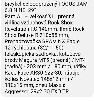 Focus celoodpruzeny bicykel XL - 2