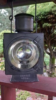Starožitná železničiarska petrolejová lampa - 2