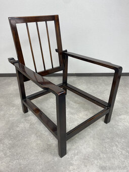 Veľké elegantné art deco polohovacie kreslo 1930 - 2