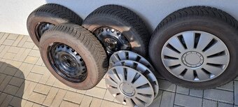 Zimne Bridgestone 185/65 R15 s plechovými diskami - 2