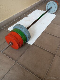 Veľká nakladacia železná činka    90 - 100 kg - 2