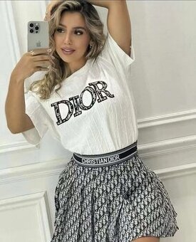 Dior Súprava - tričko +sukňa - biela - 2